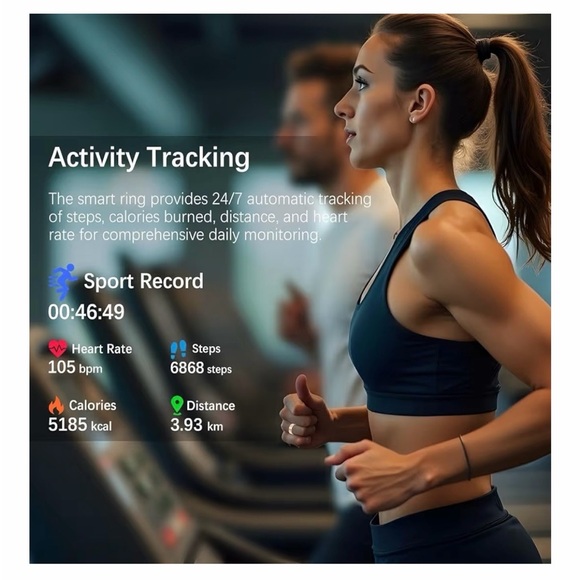 Smart Health Tracking Ring in Gold - Picture 4 of 10